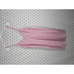 Victorias Secret PINK Satin Silky Chemise Slip Lace Lined Medium Sleep Dress